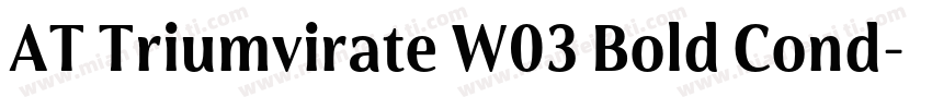 AT Triumvirate W03 Bold Cond字体转换